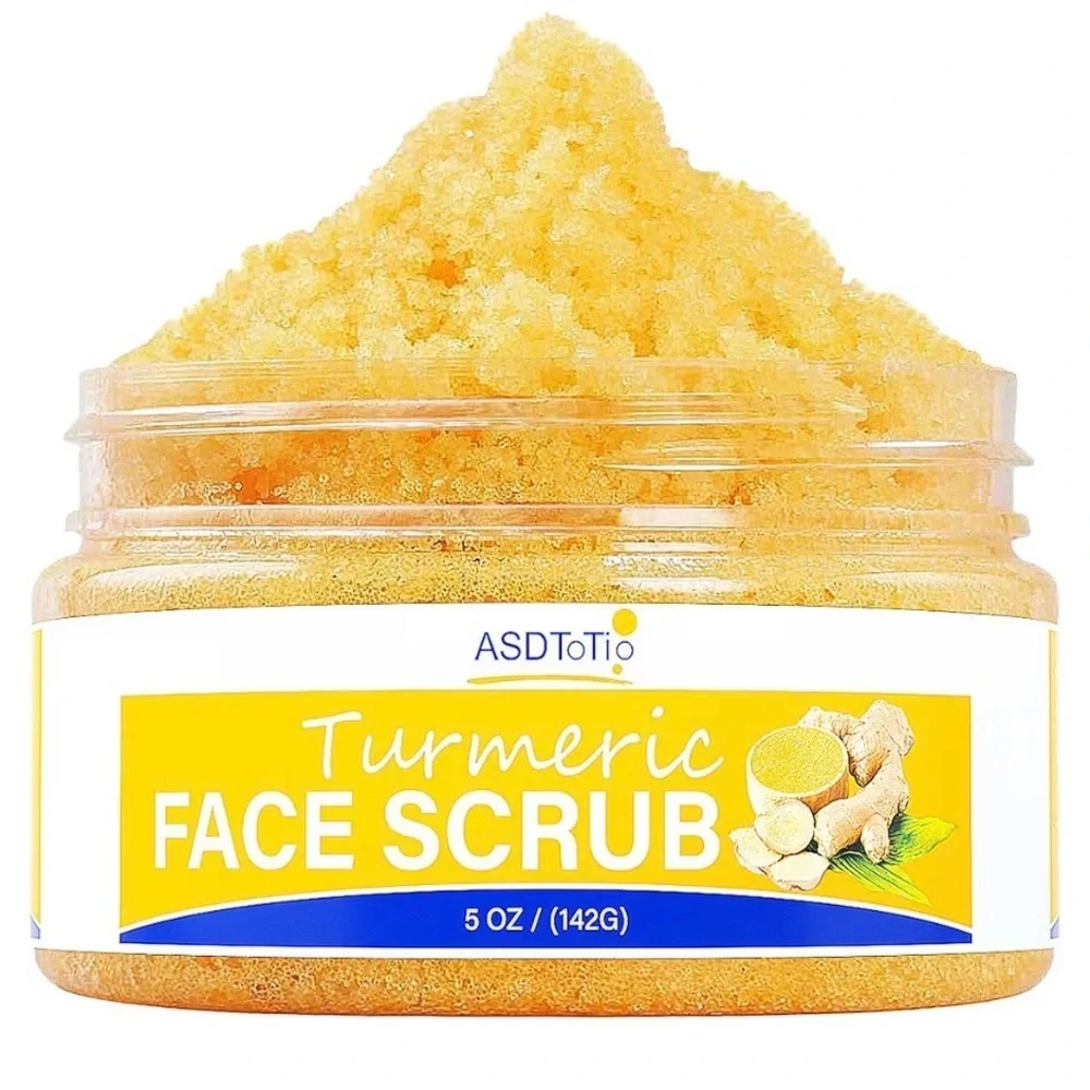 Turmeric Scrub for Face Body Vitamin C to Cleanse Hydrate Skin All Skin Types